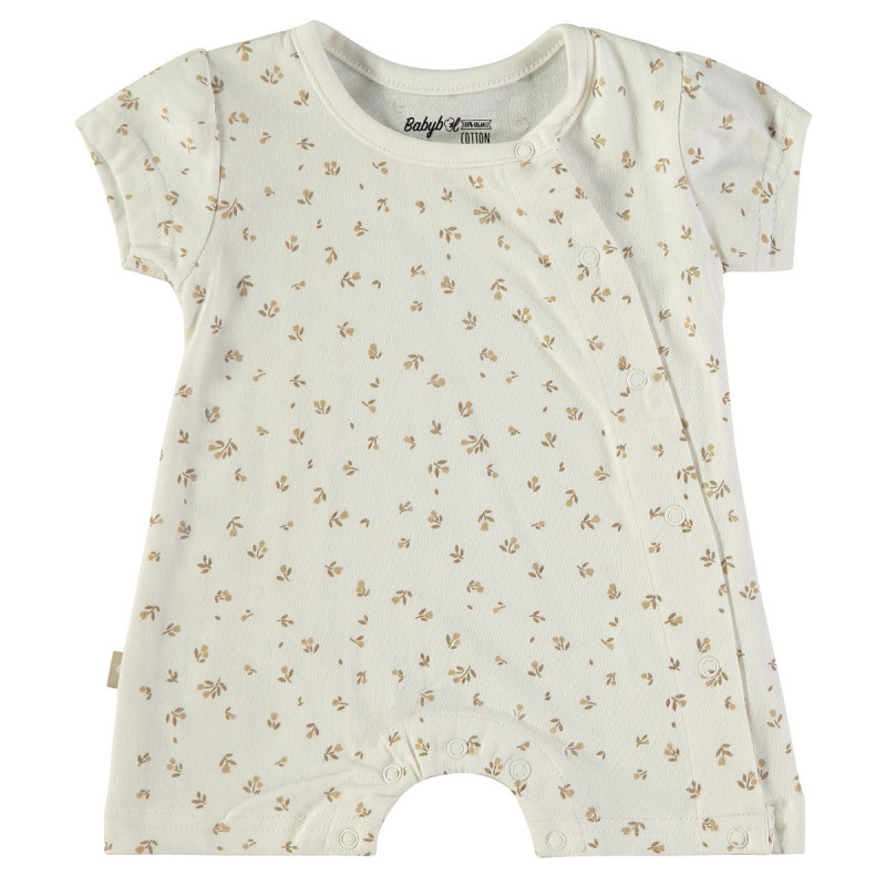 Pelele bebé algodón orgánico · Mono corto 100% algodón estampado