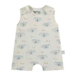 Pelele corto de bebé 100% algodón orgánico – Estampado de koalas