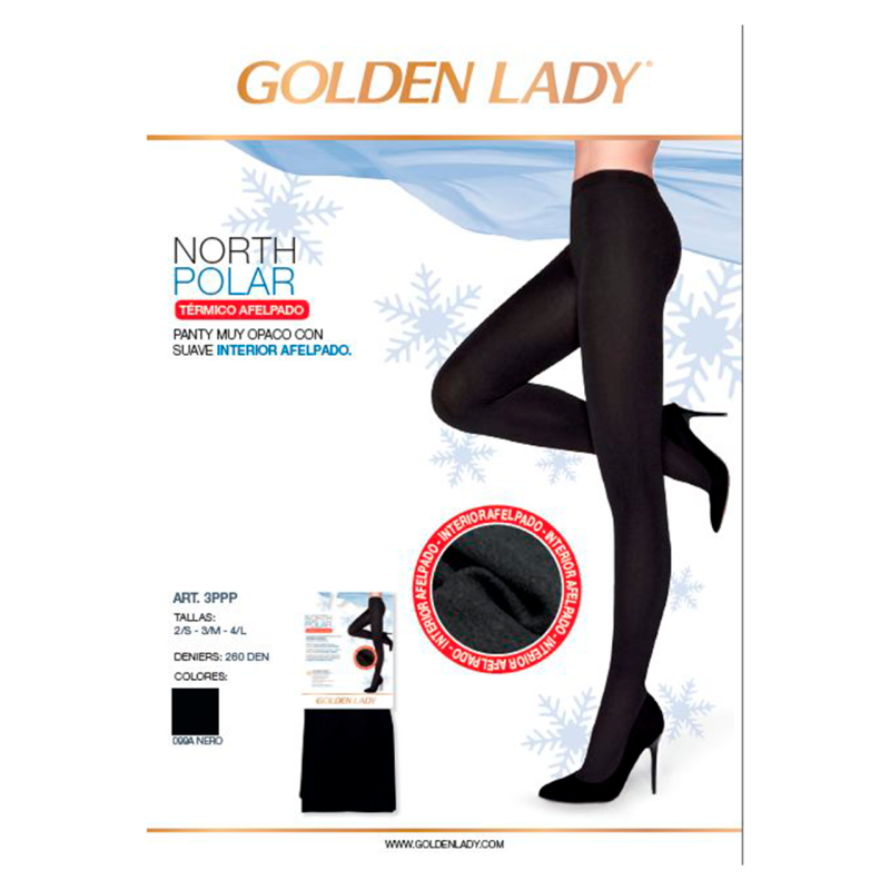 Panty North Polar 260 Golden Lady Interior Afelpado